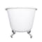 Aqua Eden Clawfoot Bathtubs, 57 L, 28 W, White/Polished Chrome, Cast Iron VCTND5728NT1 - alternate 2